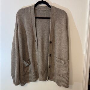Cozy Tan Cardigan Sweater